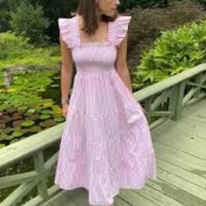 NWT Hill House Home Ellie Pink Gingham Nap Dress (Re-Edition) - NWT